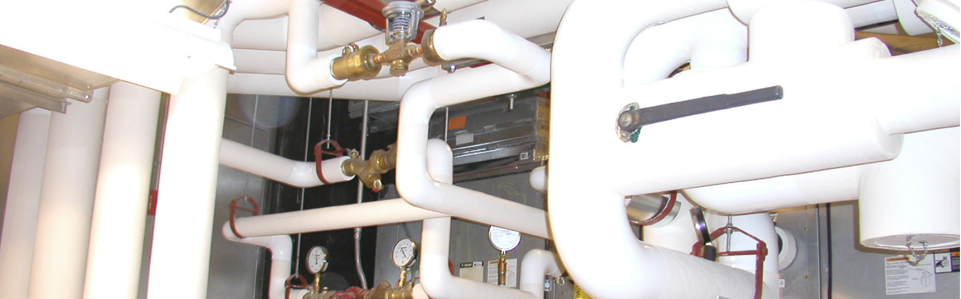 pressure gauges in a water treatment plant